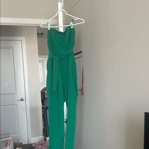Elegant Green Strapless Jumpsuit